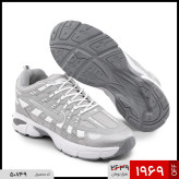کتونی مردانه اسپرت چرم مصنوعی طوسی سفید Nike مدل 50749