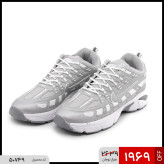 کفش مردانه اسپرت چرم مصنوعی طوسی سفید Nike مدل 50749